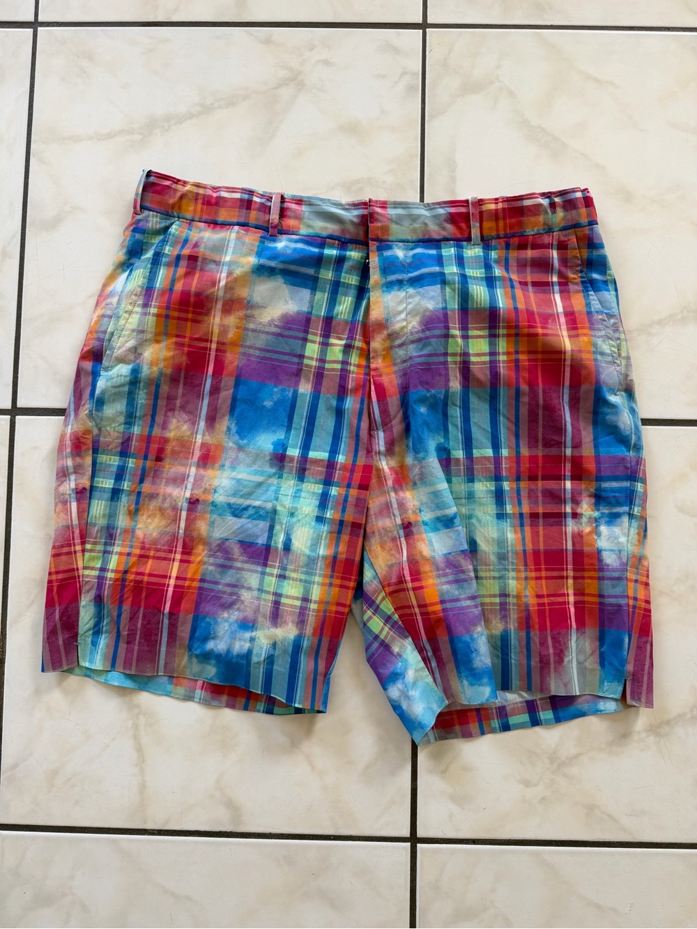 Polo by Ralph Golf Lauren Vibrant Multicolor Plaid Athletic Shorts